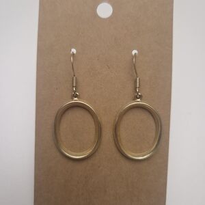 New! Elegant Gold Oval Hoop Earrings